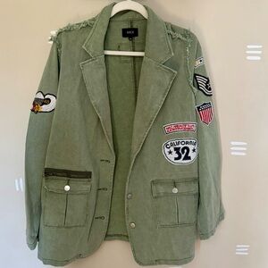 Olive Green Military Blazer Jacket Never Worn XL